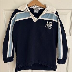 RUGBY NATIONS - SCOTLAND Embroidered - Navy with Light Blue & White, Ages 5-6